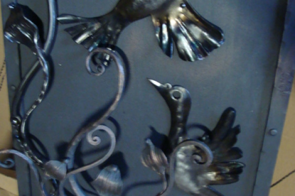 žárová zástěna, detail.